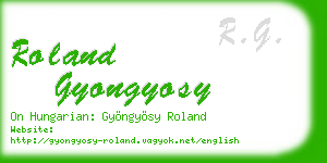 roland gyongyosy business card