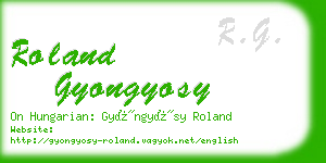 roland gyongyosy business card